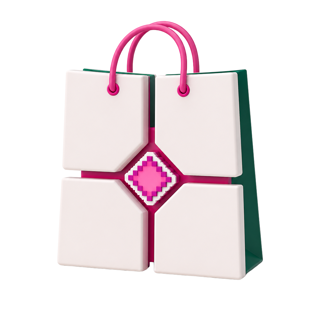 Ilustração de uma compra dividida em parcelas pagas via Pix